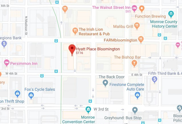 Map of Hyatt Place and surrounding area